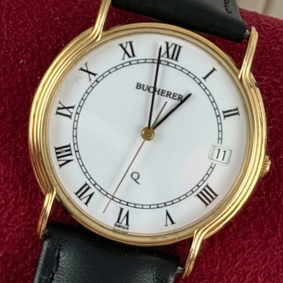 Vintage 1980's Luxury Bucherer Swiss Made 7 Jewels Swiss Quartz Movement Watch - Picture 8 of 10